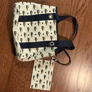 Stylish Lacoste Tote Bag with Matching Pouch